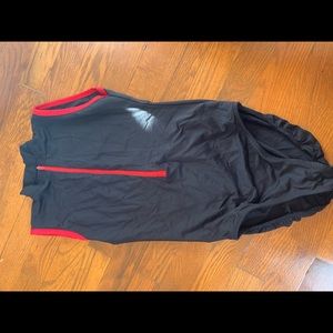 Eurotard Adult Zipper Front Leotard Black/Red M